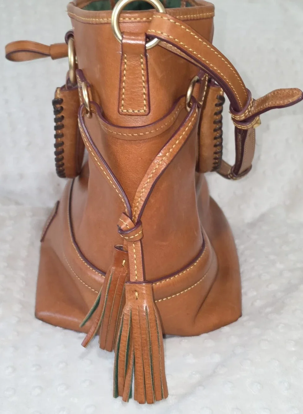 Dooney & Bourke Florentine Leather Buckley Bag ~ Natural Color *EUC - Picture 6 of 7